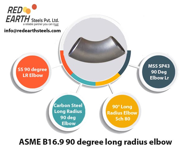 ASME B16.9 90 degree long radius elbow